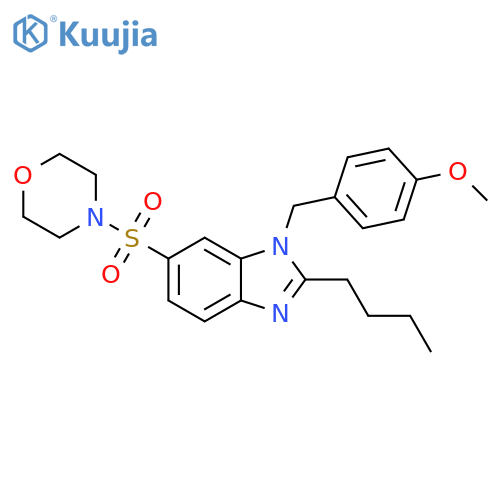 Morpholine,4-[[2-butyl-1-[(4-methoxyphenyl)methyl]-1H-benzimidazol-6-yl]sulfonyl]- structure