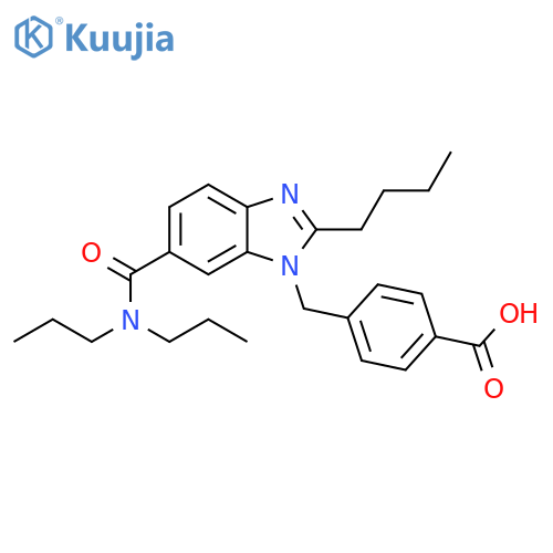 Benzoic acid,4-[[2-butyl-6-[(dipropylamino)carbonyl]-1H-benzimidazol-1-yl]methyl]- structure