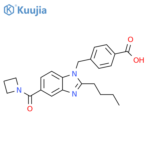 Benzoic acid,4-[[5-(1-azetidinylcarbonyl)-2-butyl-1H-benzimidazol-1-yl]methyl]- structure