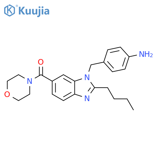 Morpholine,4-[[1-[(4-aminophenyl)methyl]-2-butyl-1H-benzimidazol-6-yl]carbonyl]- structure