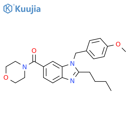 Morpholine,4-[[2-butyl-1-[(4-methoxyphenyl)methyl]-1H-benzimidazol-6-yl]carbonyl]- structure