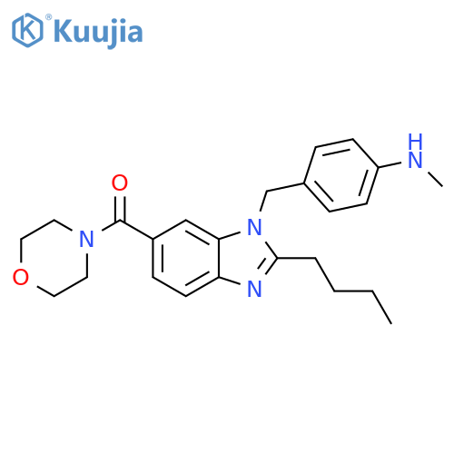 Morpholine,4-[[2-butyl-1-[[4-(methylamino)phenyl]methyl]-1H-benzimidazol-6-yl]carbonyl]- structure