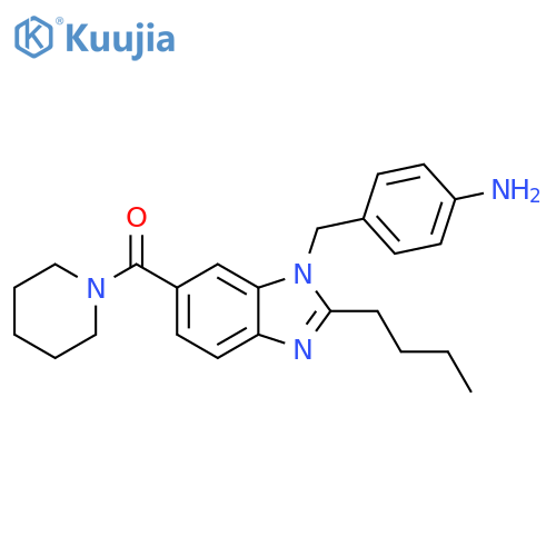 Piperidine,1-[[1-[(4-aminophenyl)methyl]-2-butyl-1H-benzimidazol-6-yl]carbonyl]- structure