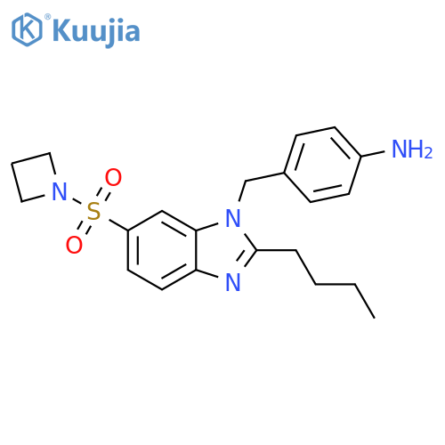 Azetidine,1-[[1-[(4-aminophenyl)methyl]-2-butyl-1H-benzimidazol-6-yl]sulfonyl]- structure