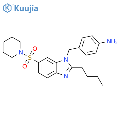Piperidine,1-[[1-[(4-aminophenyl)methyl]-2-butyl-1H-benzimidazol-6-yl]sulfonyl]- structure