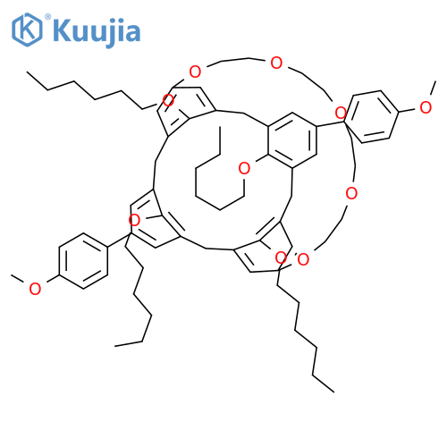 4,7,10,13,16-PENTAOXAHEXACYCLO[17.11.7.13,29.117,21.123,27.132,36]HENTETRACONTA-1,3(39),17,19,21(41),23,25,27(40),29,32,34,36(38)-DODECAENE, 20,30,38,40-TETRAKIS(HEXYLOXY)-25,34-BIS(4-METHOXYPHENYL)- structure