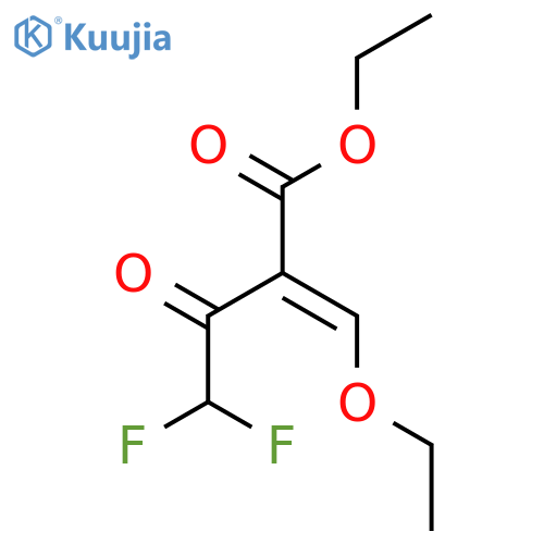 Ethyl 2-(ethoxymethylene)-4,4-difluoro-3-oxobutanoate structure