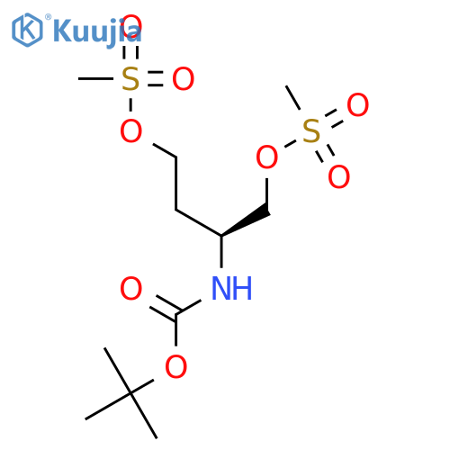 [(S)-2-(tert-butoxycarbonyamino)butane-1 ,4-diyl dimethanesulfonate] structure