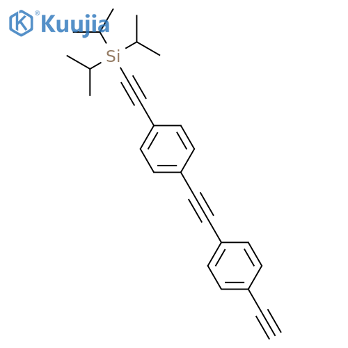 ((4-((4-Ethynylphenyl)ethynyl)phenyl)-ethynyl)triisopropylsilane structure