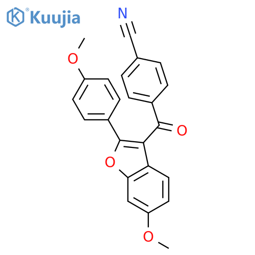 6-Methoxy-2-(4-methoxyphenyl)benzobfuran-3-yl(4-cyanophenyl)methanone structure