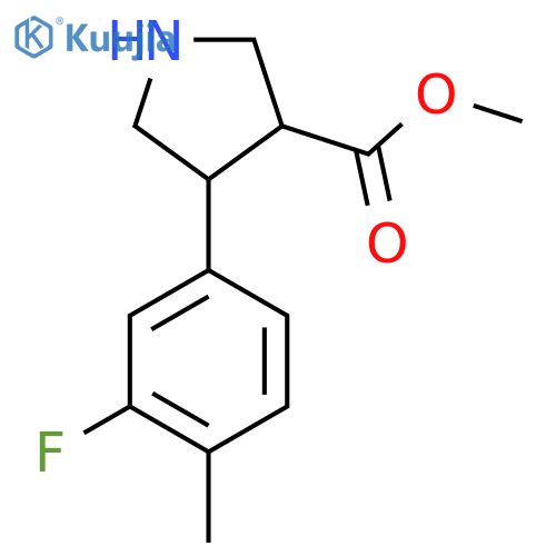methyl 4-(3-fluoro-4-methylphenyl)pyrrolidine-3-carboxylate structure