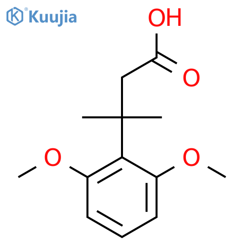 3-(2,6-dimethoxyphenyl)-3-methylbutanoic acid structure