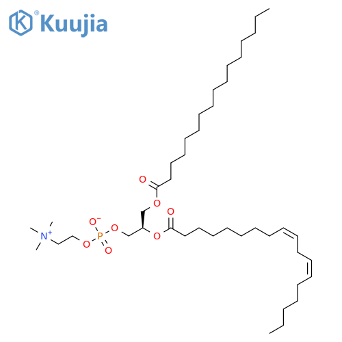 1-Hexadecanoyl-2-(9Z,12Z-octadecadienoyl)-sn-glycero-3-phosphocholine structure