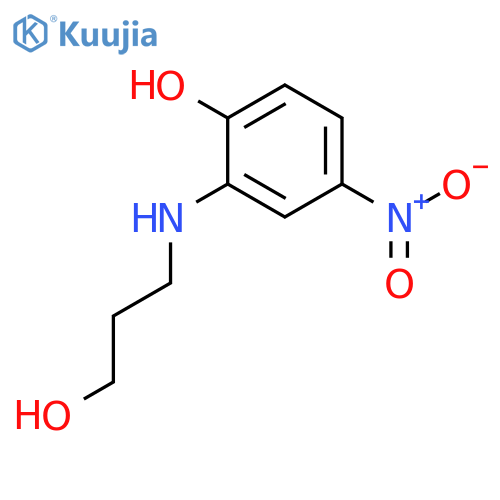 2-[(3-Hydroxypropyl)amino]-4-nitrophenol structure