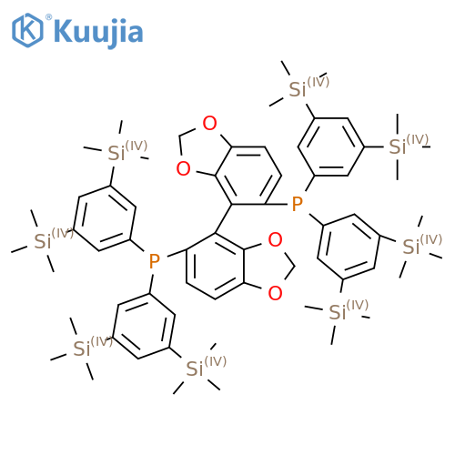 (S)-1,1'-[4,4'-Bi-1,3-benzodioxole]-5,5'-diylbis[1,1-bis[3,5-bis(trimethylsilyl)phenyl]phosphine structure