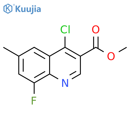 methyl 4-chloro-8-fluoro-6-methylquinoline-3-carboxylate structure