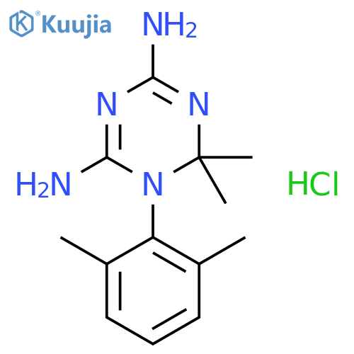 1-(2,6-dimethylphenyl)-6,6-dimethyl-1,3,5-triazine-2,4-diamine;hydrochloride structure
