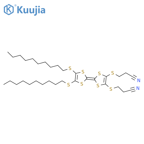 Propanenitrile,3,3'-[[2-[4,5-bis(decylthio)-1,3-dithiol-2-ylidene]-1,3-dithiole-4,5-diyl]bis(thio)]bis- structure