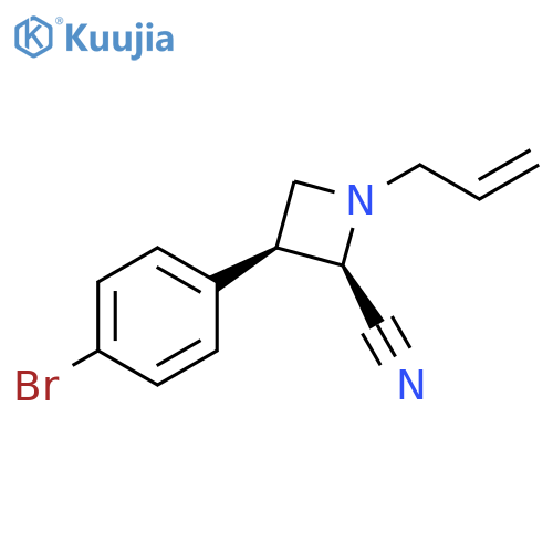 (2R,3S)-1-allyl-3-(4-bromophenyl)azetidine-2-carbonitrile structure