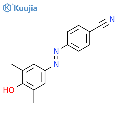 Benzonitrile, 4-[(1E)-2-(4-hydroxy-3,5-dimethylphenyl)diazenyl]- structure