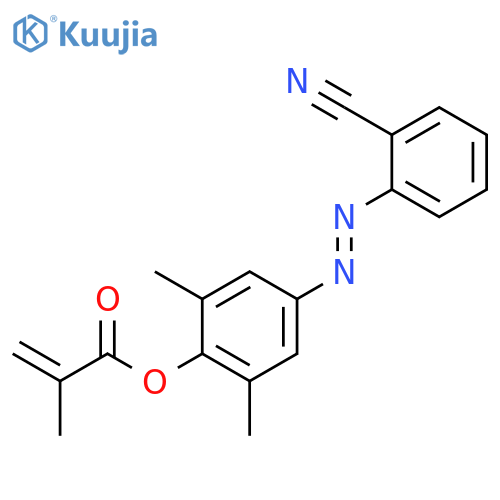2-Propenoic acid, 2-methyl-, 4-[(1E)-2-(2-cyanophenyl)diazenyl]-2,6-dimethylphenyl ester structure