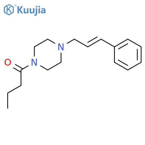 Piperazine, 1-(1-oxobutyl)-4-(3-phenyl-2-propenyl)- structure