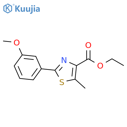 2-(3-Methoxyphenyl)-5-methylthiazole-4-carboxylic acid ethyl ester structure