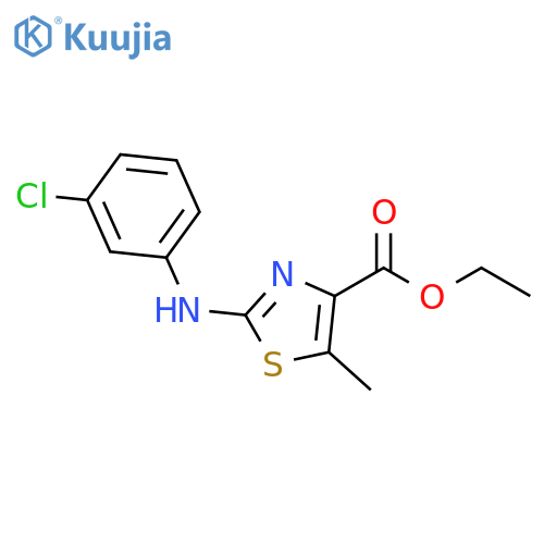 2-(3-Chlorophenylamino)-5-methylthiazole-4-carboxylic acid ethyl ester structure