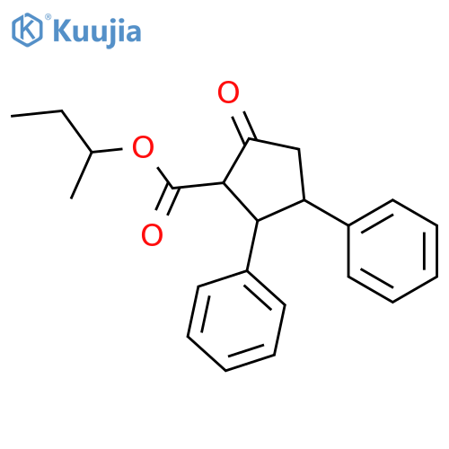butan-2-yl 5-oxo-2,3-diphenylcyclopentanecarboxylate structure