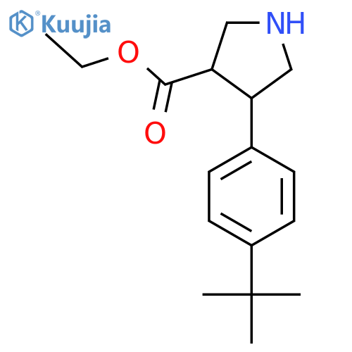 ethyl 4-(4-tert-butylphenyl)pyrrolidine-3-carboxylate structure