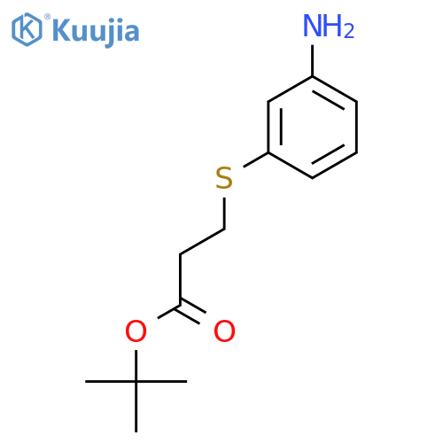 Tert-butyl 3-[(3-aminophenyl)sulfanyl]propanoate structure