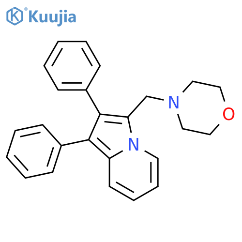 3-(morpholin-4-yl)methyl-1,2-diphenylindolizine structure