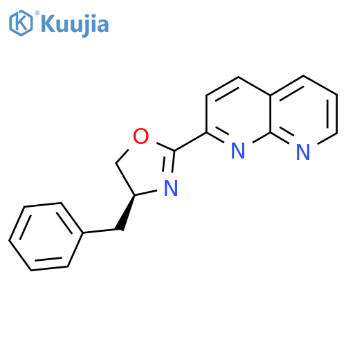 (S)-4-Benzyl-2-(1,8-naphthyridin-2-yl)-4,5-dihydrooxazole structure