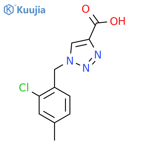 1-(2-chloro-4-methylbenzyl)-1H-1,2,3-triazole-4-carboxylic acid structure