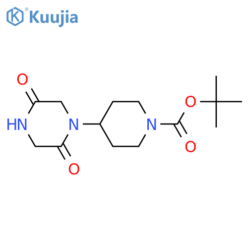 tert-butyl 4-(2,5-dioxopiperazin-1-yl)piperidine-1-carboxylate structure
