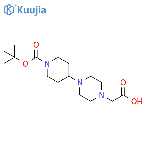 4-[1-[(1,1-Dimethylethoxy)carbonyl]-4-piperidinyl]-1-piperazineacetic acid structure