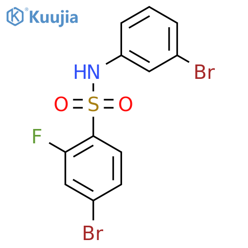 4-Bromo-N-(3-bromophenyl)-2-fluorobenzenesulfonamide structure