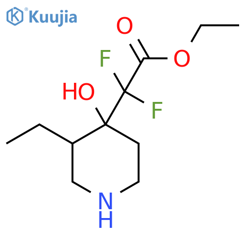 ethyl 2-(3-ethyl-4-hydroxypiperidin-4-yl)-2,2-difluoroacetate structure