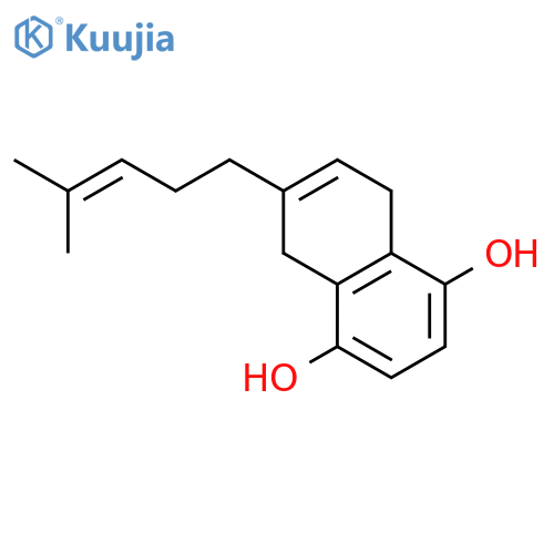 1,4-Naphthalenediol, 5,8-dihydro-6-(4-methyl-3-pentenyl)- structure