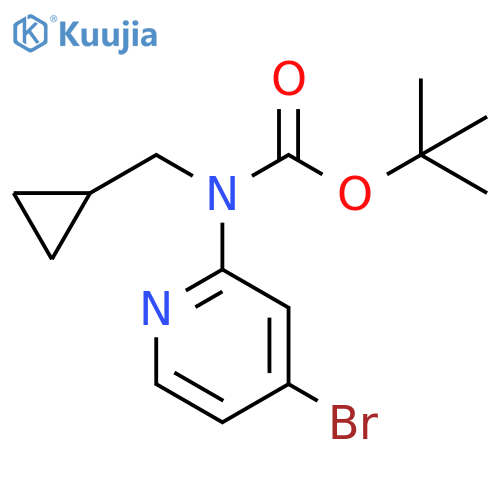 Carbamic acid, N-(4-bromo-2-pyridinyl)-N-(cyclopropylmethyl)-, 1,1-dimethylethyl ester structure