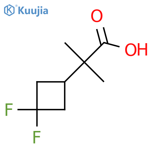 2-(3,3-difluorocyclobutyl)-2-methylpropanoic acid structure