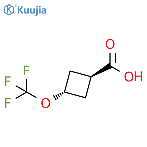 (1r,3r)-3-(trifluoromethoxy)cyclobutane-1-carboxylic acid structure