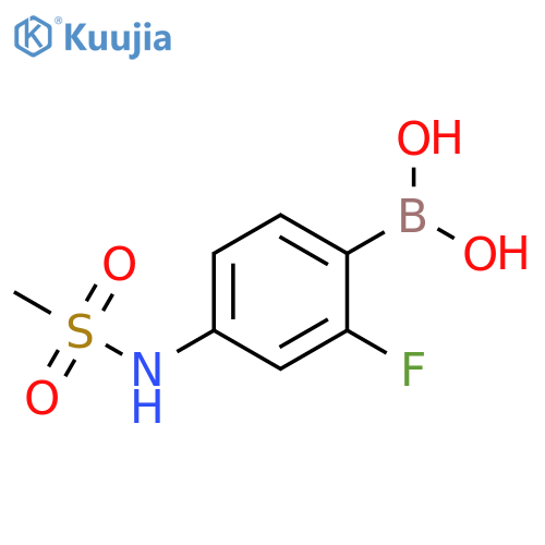 Boronic acid, B-[2-fluoro-4-[(methylsulfonyl)amino]phenyl]- structure