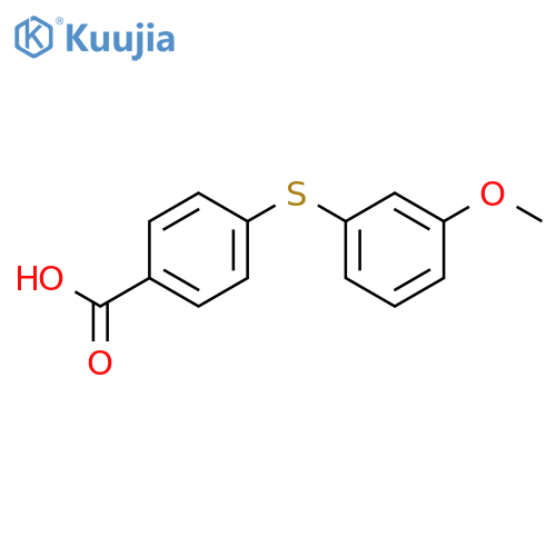 4-[(3-methoxyphenyl)sulfanyl]benzoic acid structure