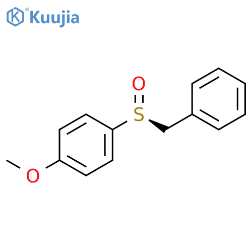 Benzene, 1-methoxy-4-[(S)-(phenylmethyl)sulfinyl]- structure