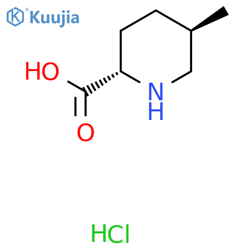 (2S,5R)-5-Methylpiperidine-2-carboxylic acid;hydrochloride structure