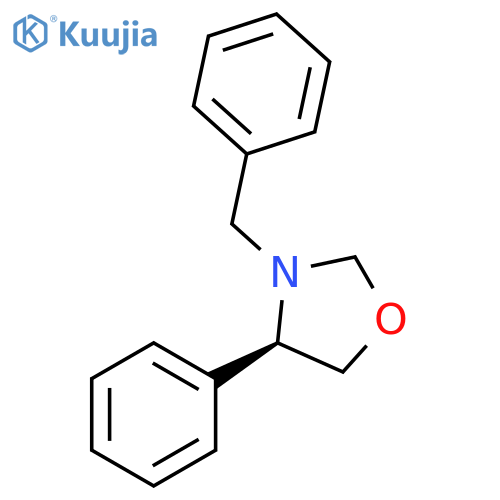 Oxazolidine, 4-phenyl-3-(phenylmethyl)-, (R)- structure