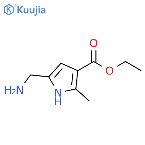 1H-Pyrrole-3-carboxylic acid, 5-(aminomethyl)-2-methyl-, ethyl ester structure