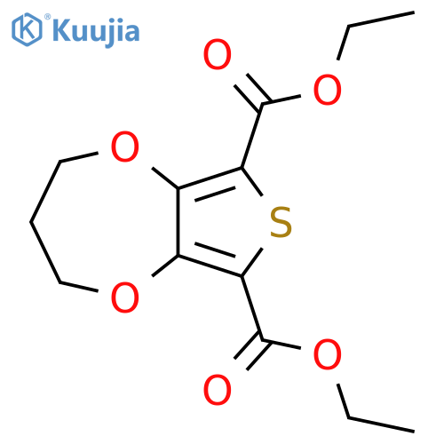 2H-Thieno[3,4-b][1,4]dioxepin-6,8-dicarboxylic acid, 3,4-dihydro-,diethyl ester structure