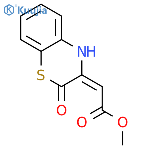 Acetic acid,2-(2-oxo-2H-1,4-benzothiazin-3(4H)-ylidene)-, methyl ester structure